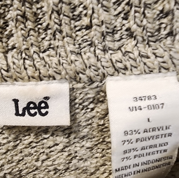 LEE Vintage quarter button acrylic sweater L - Picture 6 of 12